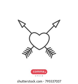 Valentine's Day vector icon, heart symbol