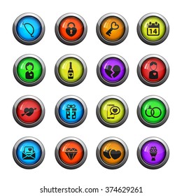 Valentines day  vector icons for web sites and user interface
