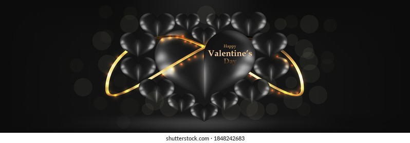 Día de San Valentín. ilustración vectorial. Resumen de antecedentes con corazones. día de amor