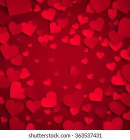 Valentines Day Vector Illustration Background Red Stock Vector (Royalty ...