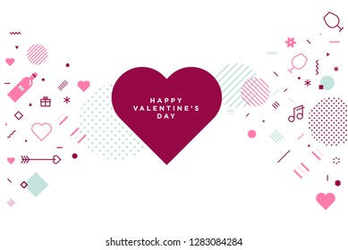 Valentines Day. Vector illustration concept for background, greeting card, website and mobile website banner, social media banner, marketing material.