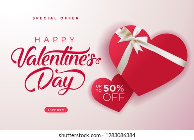 Valentines Day. Vector illustration concept for background, greeting card, website and mobile website banner, social media banner, marketing material.
