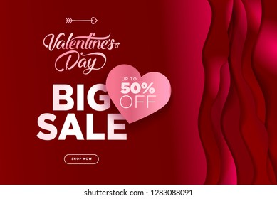 Valentines Day. Vector illustration concept for background, greeting card, website and mobile website banner, social media banner, marketing material.