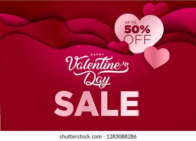 Valentines Day. Vector illustration concept for background, greeting card, website and mobile website banner, social media banner, marketing material.