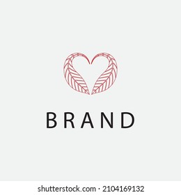 plantilla de logotipo de icono de diseño de ilustraciones vectoriales de día de valentinas