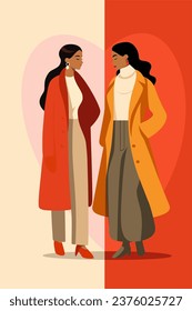 Valentines day vector illustration flat art card design