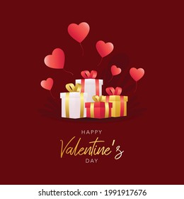 Valentines day vector illustration gift 