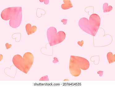 Valentine's Day vector illustration with heart pattern (background)