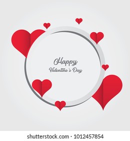 Valentine's Day vector illustration with hearts