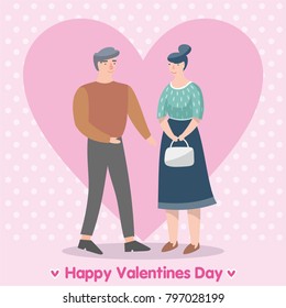 Valentine's Day vector illustration of a loving couple