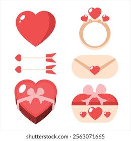 Valentine's day vector illustration for motion graphics