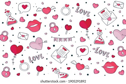 VALENTINES DAY VECTOR ILLUSTRATION PATTERN.eps10