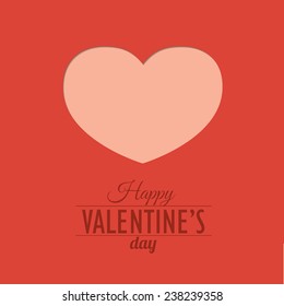  Valentine's day vector illustration Postcard papercut style