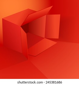 Valentine's day vector illustration with red box eps 10