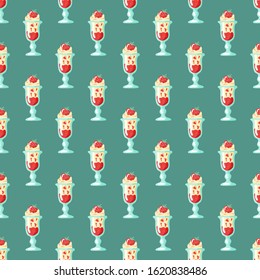Valentines Day vector illustration. Seamless pattern with sunday. Sign of love and romantic. Flat design element for fabric, wallpaper, wrapping paper.