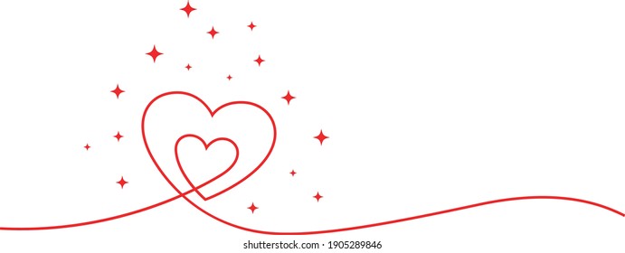 VALENTINES DAY VECTOR ILLUSTRATION SIMPLE HEART.eps10