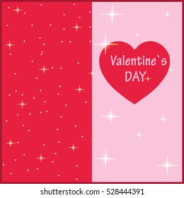 Valentine's day vector illustration. The template for romantic greetings. Greeting card, invitation, banner, background.