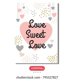 Valentine's Day vector illustration, valentine card, love sweet love symbol