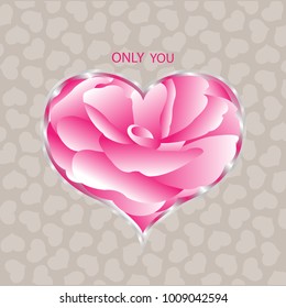 Valentine's Day. Vector image. Heart. 