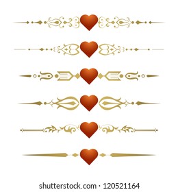 Valentines Day vector page elements