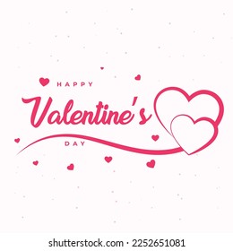 Valentine's Day Vector  Pink Background 