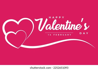 Valentine's Day Vector  Pink Background 