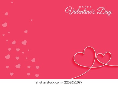 Valentine's Day Vector  Pink Background 
