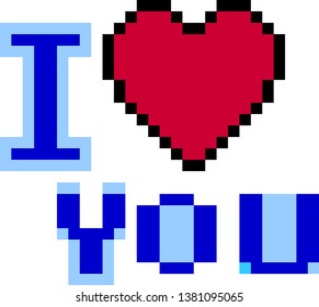 valentines day vector pixels art