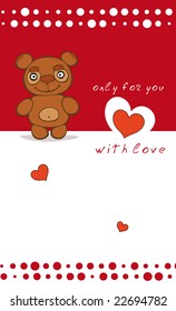 valentine's day vector postcard