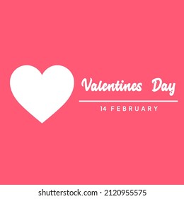 valentines day vector poster with white hearts
