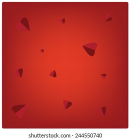 Valentine's day, Vector red heart on red background 