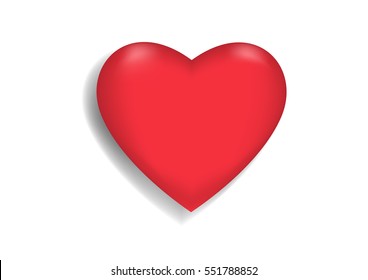 Valentine's day . Vector red heart