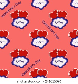 Valentine's Day vector Seamless  abstract background illustration 