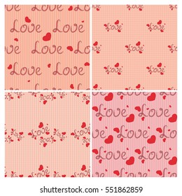 Valentine's day vector seamless.  Design element for wallpapers, web site backgrounds, wedding invitation, birthday or Valentines Day card, fabric print. Eps10