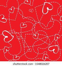 Valentine's Day vector seamless pattern