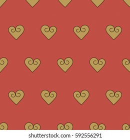 Valentine's Day vector seamless pattern. Love background