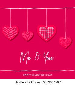 Valentine's Day Vector Square Card