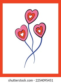 Valentine's Day Vector SVG, Doodle Hearts Illustration, Hearts Vectors, Love Illustration, Pink Hearts, Painted Hearts Illustration, Valentines Day Doodle svg