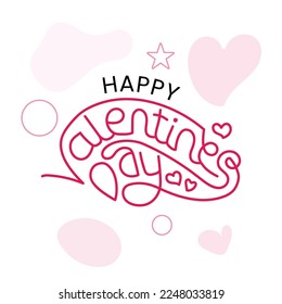  Valentines day Vector typography and lettering card design with heart pattern background. valentines day text, card, T shirt illustration.
