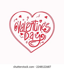 Valentines day Vector typography and lettering card design with heart pattern background. valentines day text, card, T shirt illustration.