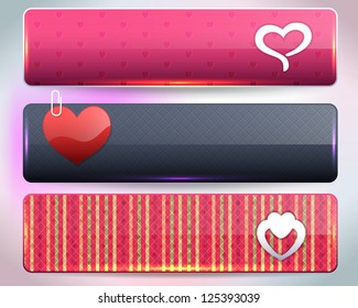Valentine's Day Vector Web Banner