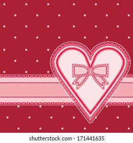 Valentines day vintage background, vector illustration
