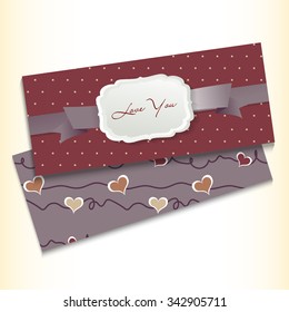 Valentines day vintage card vector background eps 10