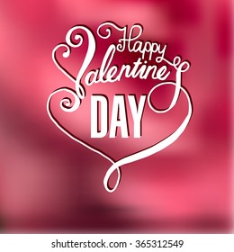 Valentines day vintage handdrawn lettering background 