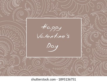 Valentine's Day. Vintage heart. Delicate postcard or festive background.