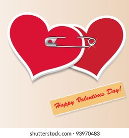Valentine`s Day vintage hearts