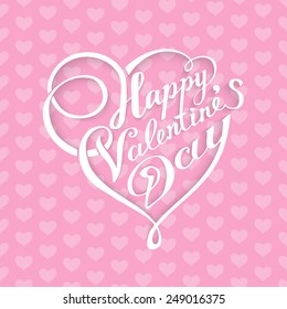 Valentine's day vintage lettering background