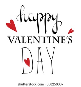 Valentines day vintage lettering background