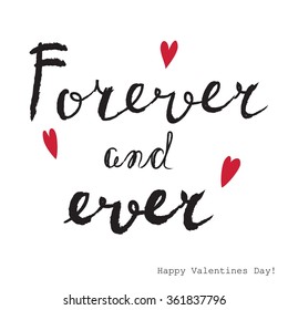 Valentines day vintage lettering background. 