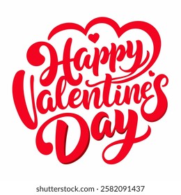 Valentines Day Vintage Logo On White Background